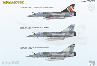 Макети  Mirage 2000C (EC 1/12"Cambresis" Squadron)