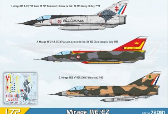 Scale model  Mirage IIIE/EZ fighter-bomber