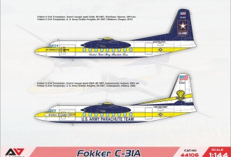 Scale model  Fokker C-31A ("Golden Knights" parachute team)
